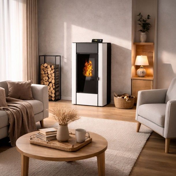 Salamandra a Pellets 13KW Capri Delba