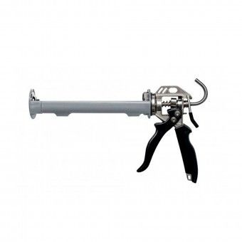 Pistola para Silicone Semi Tubular Cinza 300ml Werku