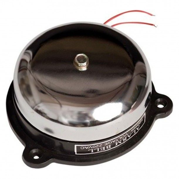 Campainha Industrial 75mm 230V com Fio Cromada Campainha Industrial 75mm 230V com Fio Cromada