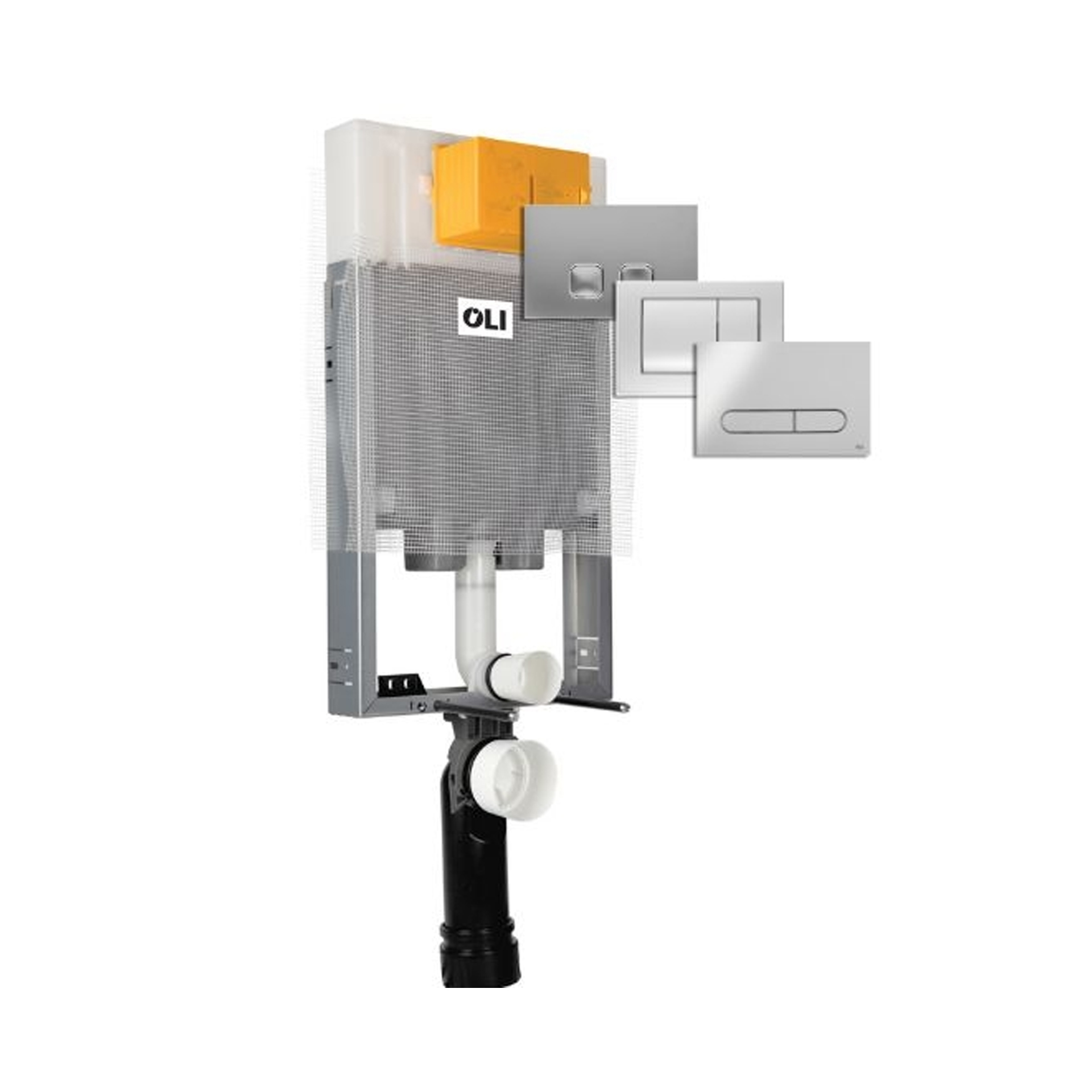 Estrutura de Sanita Suspensa Oli80 Simflex com Placa Bound Cromada OLI