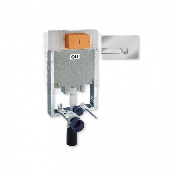 Estrutura de Sanita Suspensa Oli80 Simflex com Placa Plain Cromada OLI Estrutura de Sanita Suspensa Oli80 Simflex com Placa Plain Cromada OLI