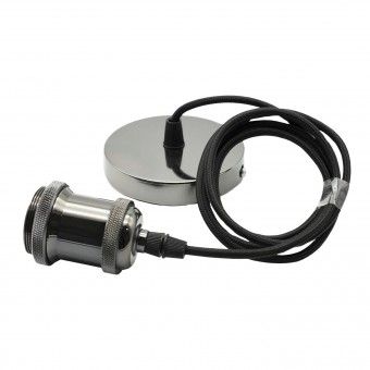Cabo de Suspens�o para L�mpada com Casquilho Vintage E27 Cinza Fumado Maxled