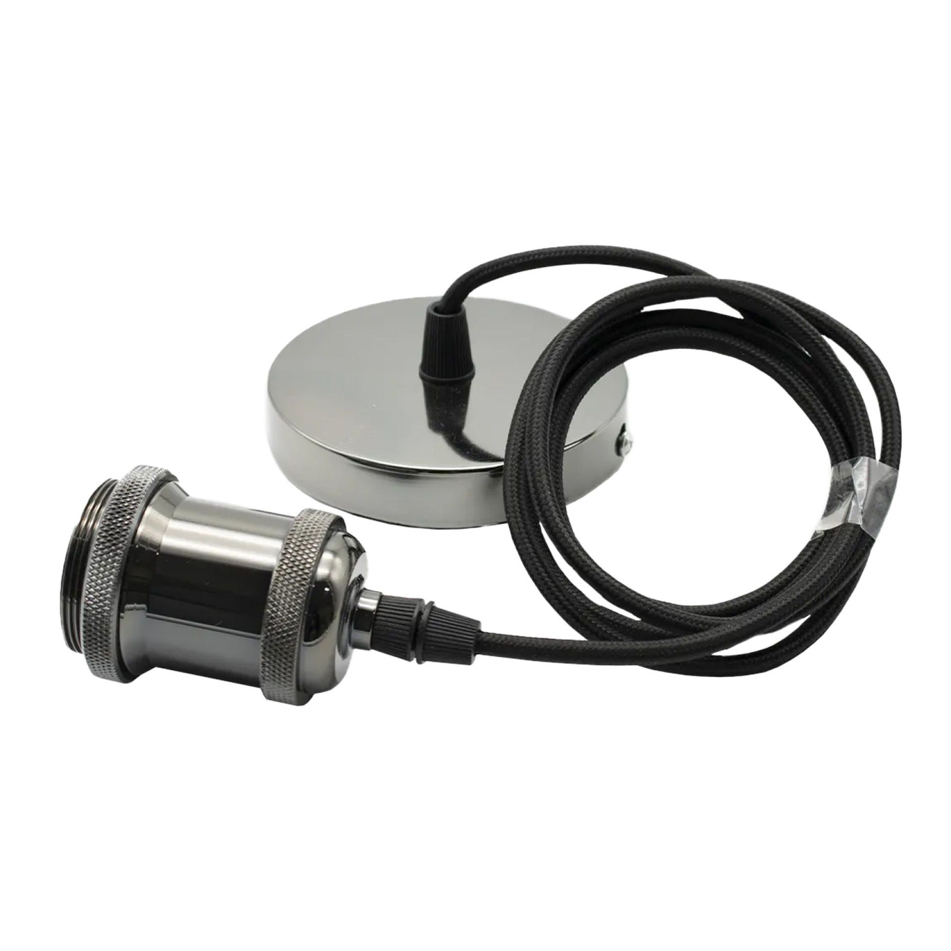 Cabo de Suspensão para Lâmpada com Casquilho Vintage E27 Cinza Fumado Maxled