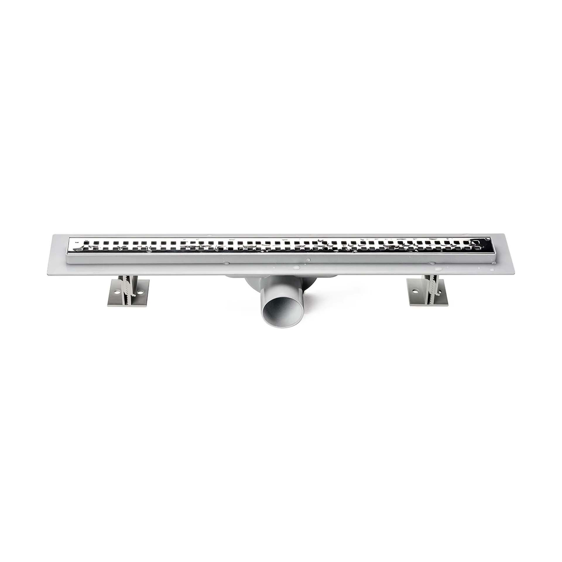 Canalete de Duche 500x36mm com Grelha Inox 304 Quadriculada Easy