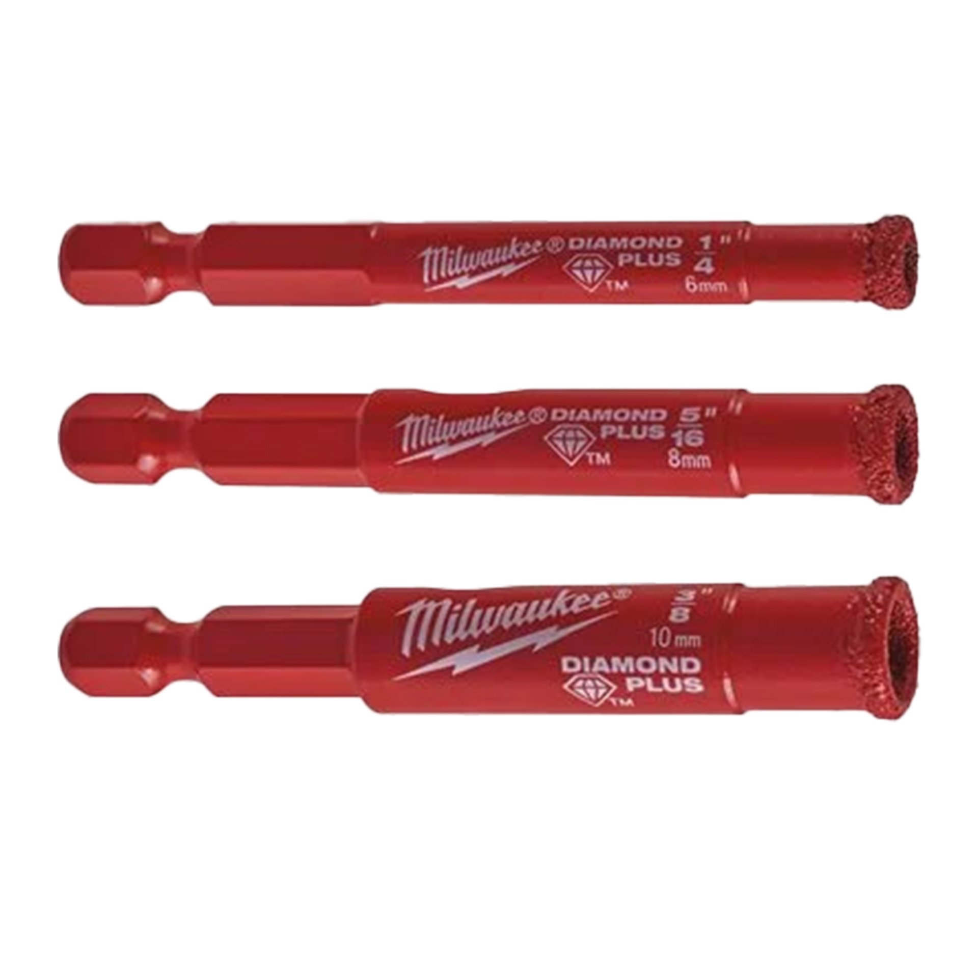 Conjunto de 3 Brocas Craneana 6/10mm Milwaukee