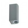 Aplique LED Saliente Cilíndrico IP54 2XGU10 Cinza Maxled Aplique LED Saliente Cilíndrico IP54 2XGU10 Cinza Maxled