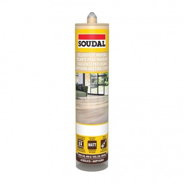 Selante Acr�lico para Madeira Branco P�rola 300ml Soudal