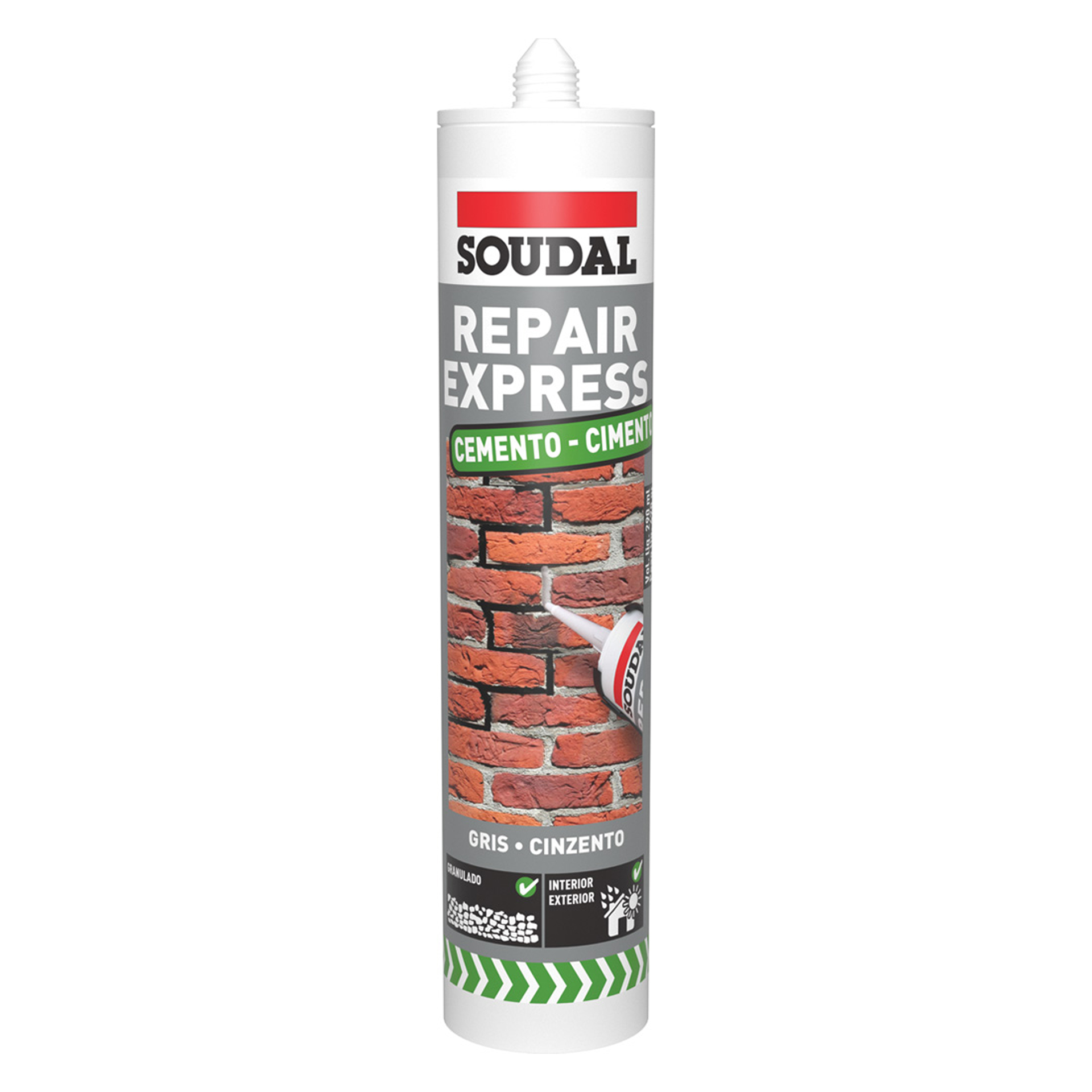 Massa Acrílica Repair Express Cimento Cinza 290ml Soudal