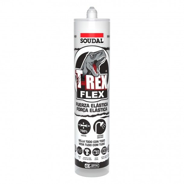 Cola e Veda SMX T-Rex Flex Branco 290ml Soudal Cola e Veda SMX T-Rex Flex Branco 290ml Soudal