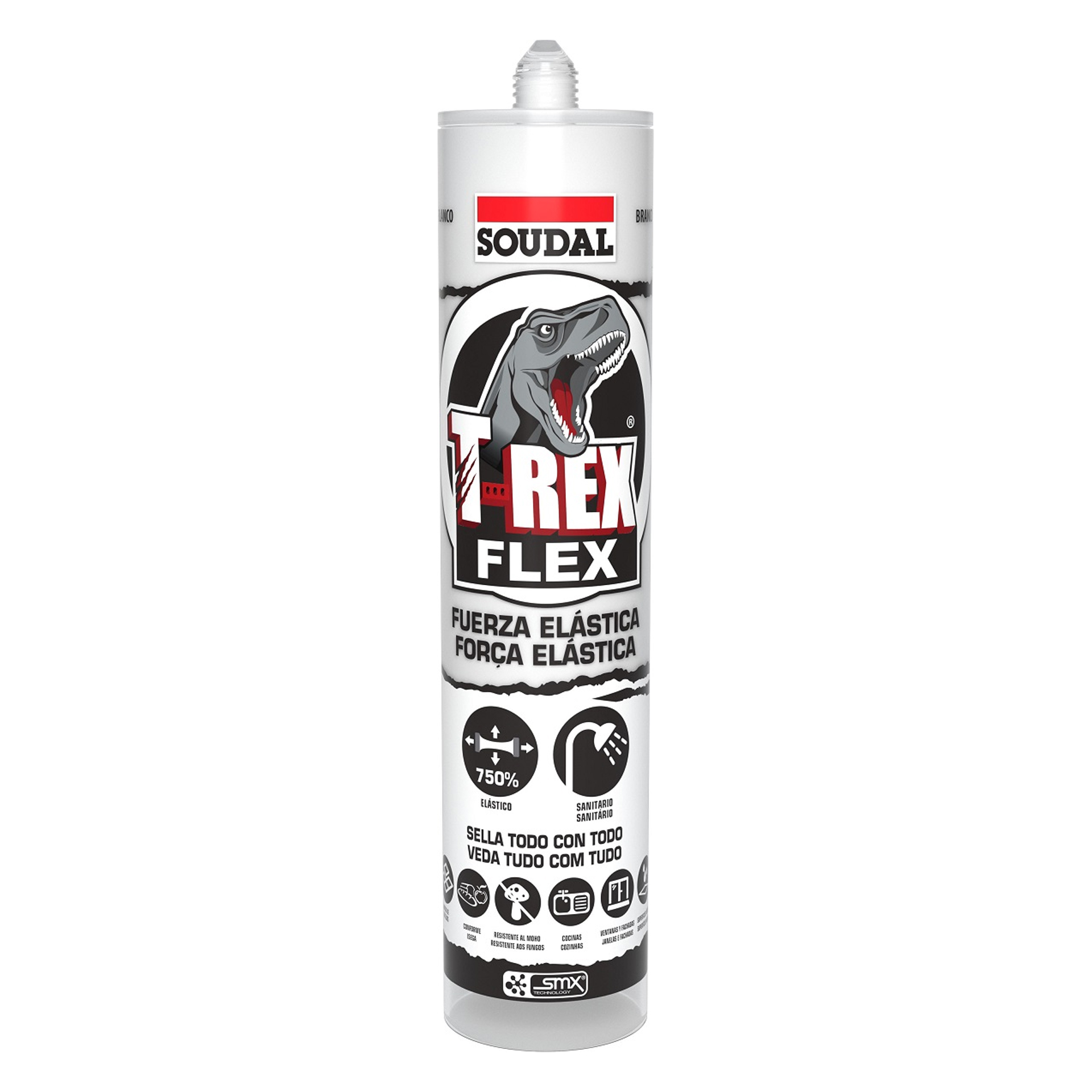 Cola e Veda SMX T-Rex Flex Branco 290ml Soudal