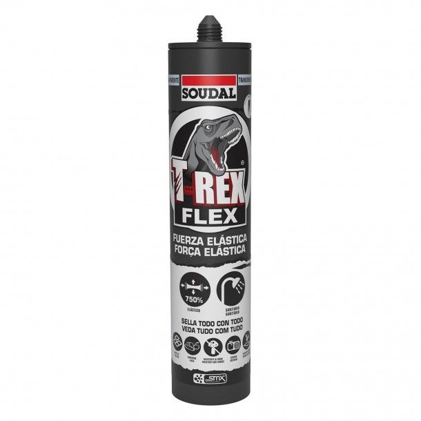 Cola e Veda SMX T-Rex Flex Transparente 290ml Soudal Cola e Veda SMX T-Rex Flex Transparente 290ml Soudal