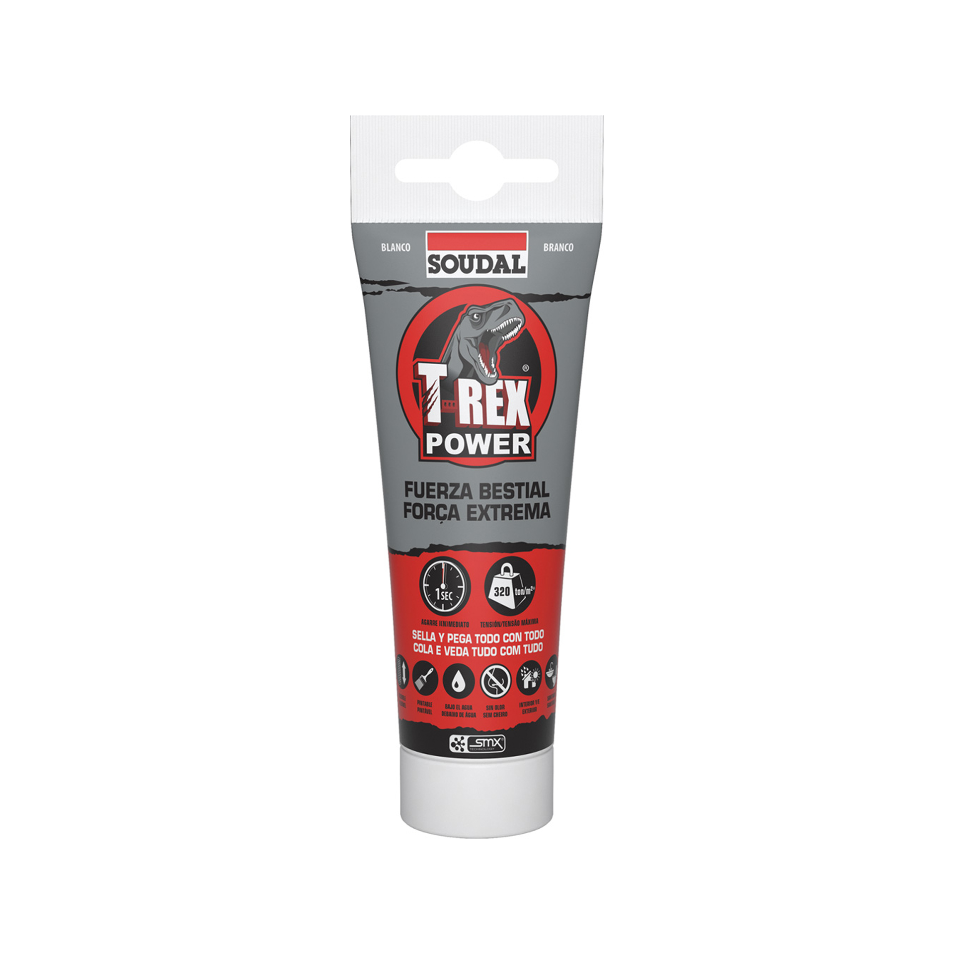 Cola e Veda SMX T-Rex Power Branco 125ml Soudal