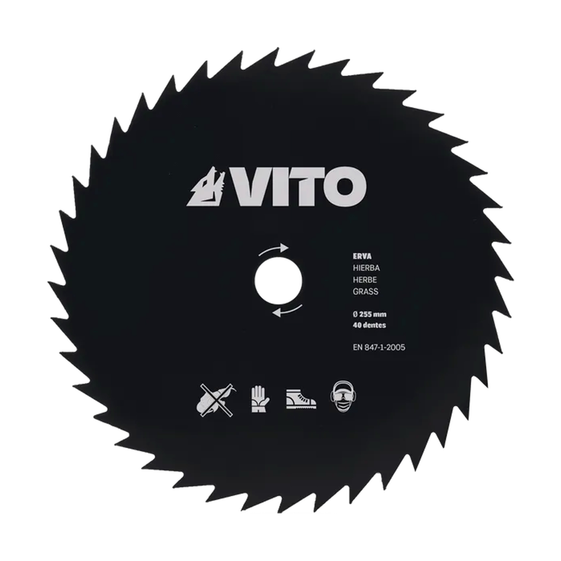 Disco de Corte para Roçadora 40 Dentes 255x1,4x25,4mm Vito