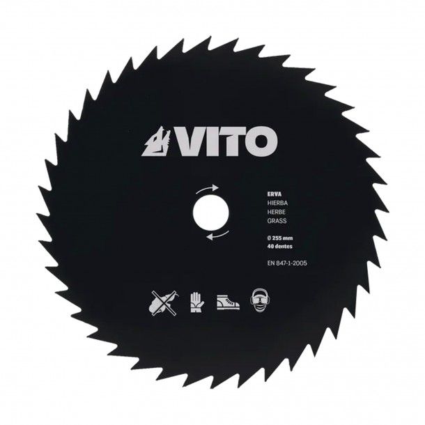 Disco de Corte para Roçadora 40 Dentes 255x1,4x25,4mm Vito Disco de Corte para Roçadora 40 Dentes 255x1,4x25,4mm Vito