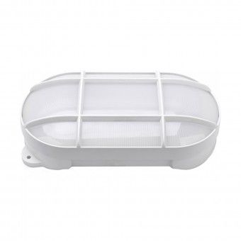 Aplique de Parede Branco Exterior Oval LED Tons Frios