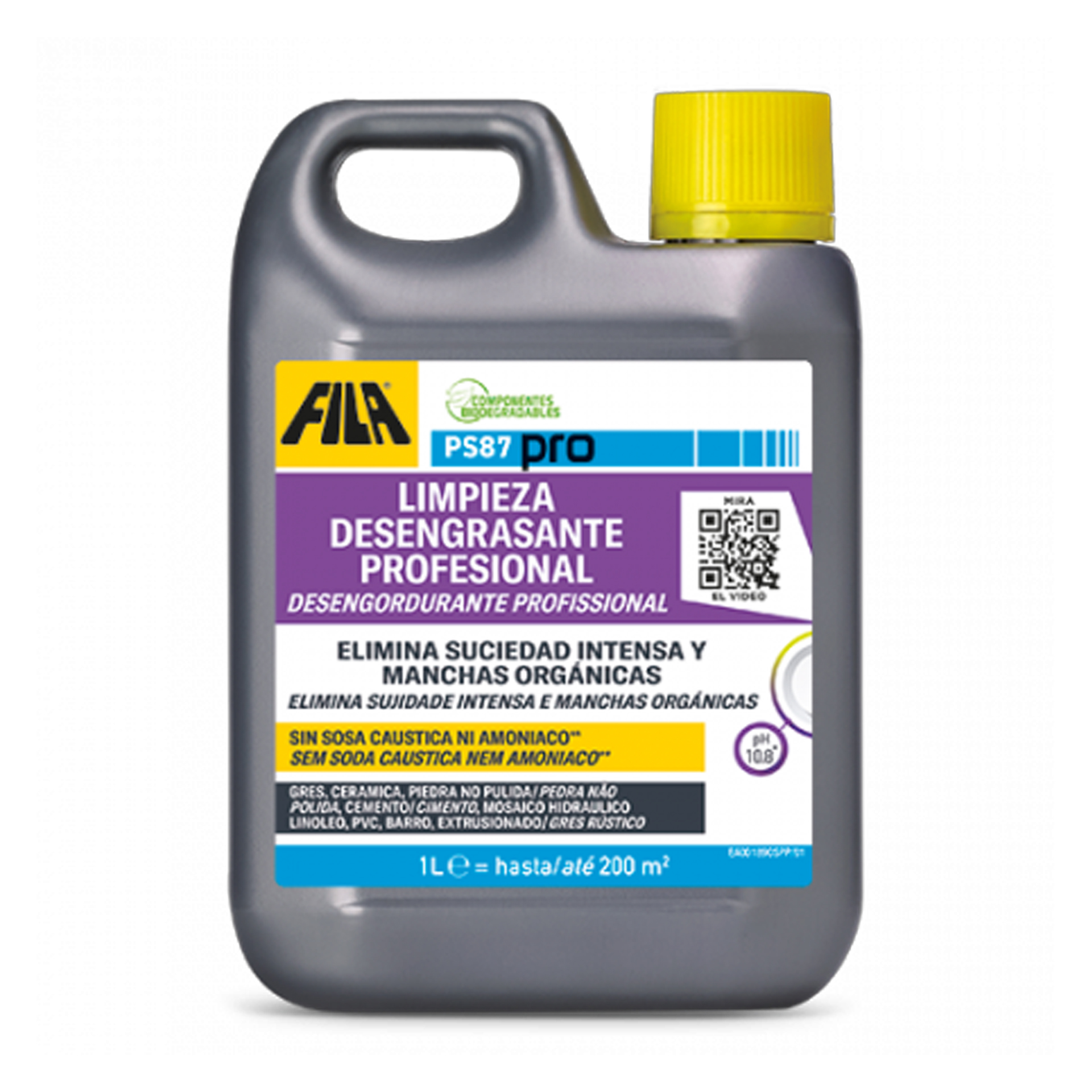 Desengordurante e Decapante Base Alcalina PS87 Pro 1L Fila