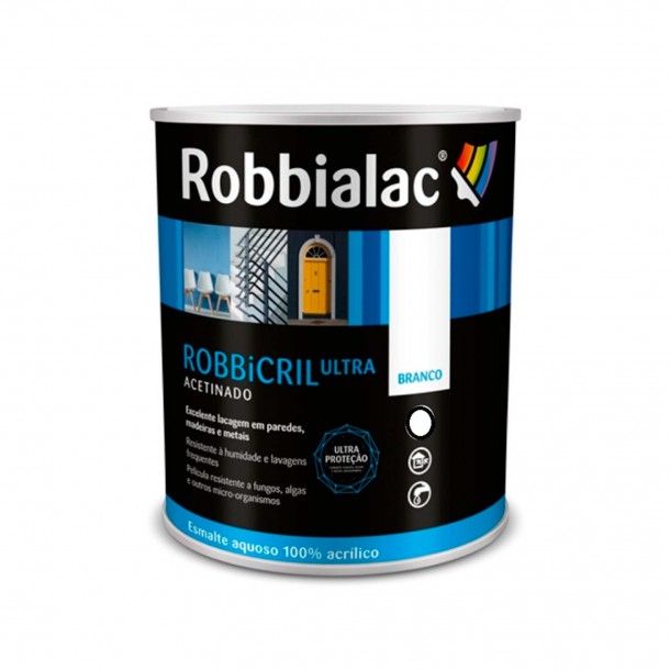 Esmalte Aquoso Robbicril Ultra Acetinado Branco Robbialac