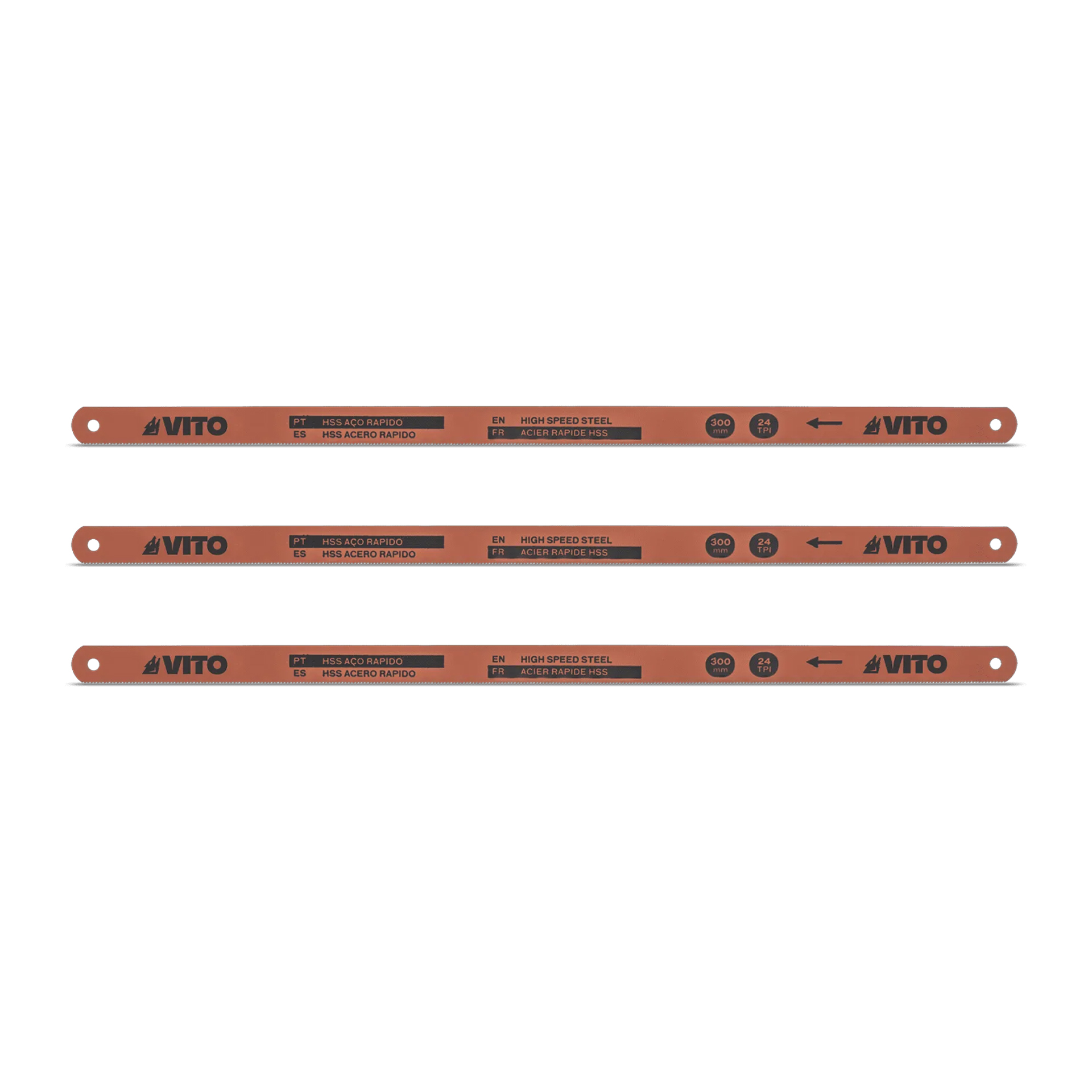 Folhas para Cortar Ferro 300mm HSS VIFCFHK3B Vito