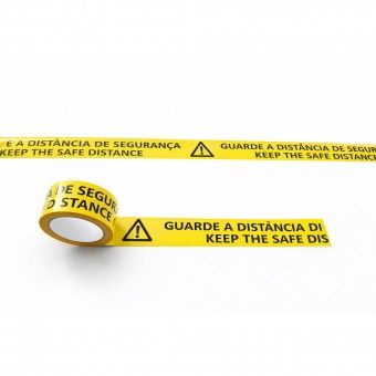 Fita de Sinalização 50mm 33M PVC Amarela Fita de Sinalização 50mm 33M PVC Amarela