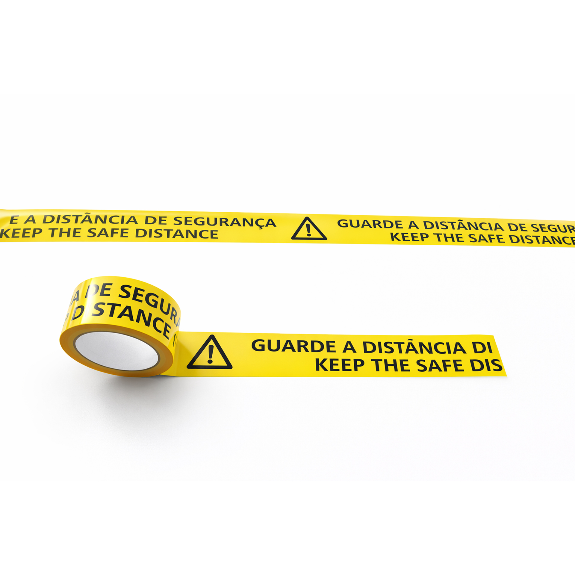 Fita de Sinalização 50mm 33M PVC Amarela