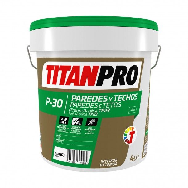 Tinta Acrílica P30 Branco 4L Titan Pro Tinta Acrílica P30 Branco 4L Titan Pro
