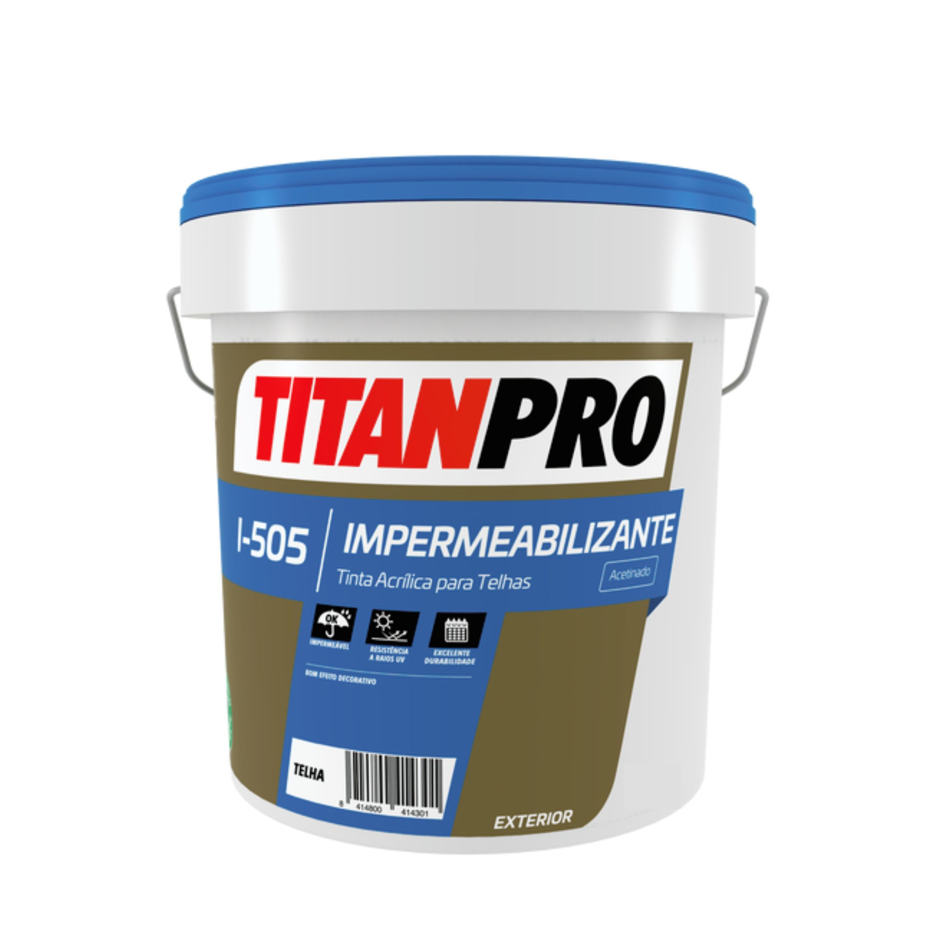 Tinta Acrílica Telhas I-505 Preta 15L Titan