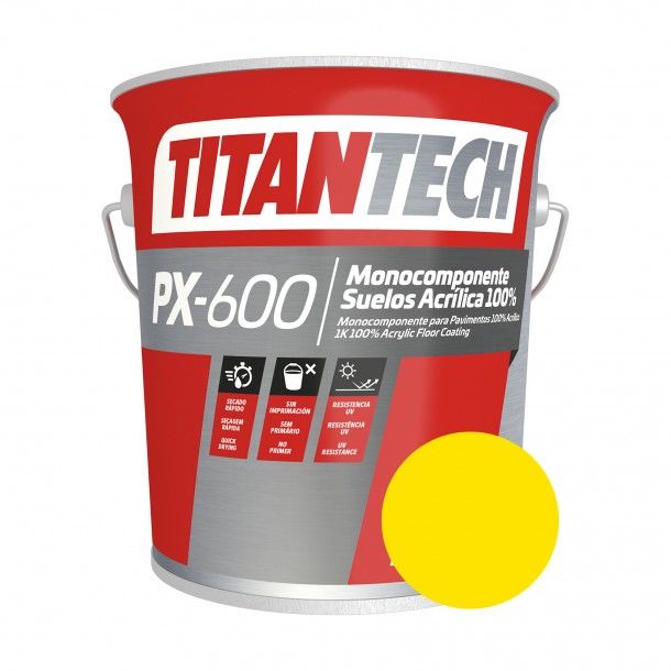 Tinta para Pavimentos PX-600 Amarela 4L Titan Tinta para Pavimentos PX-600 Amarela 4L Titan