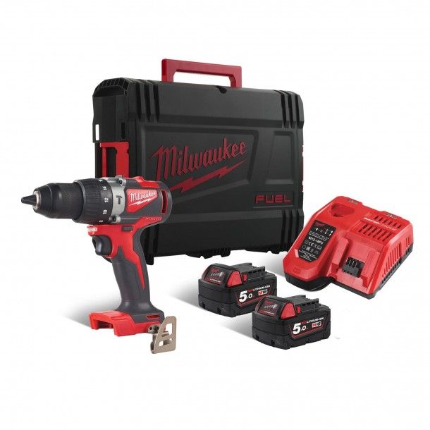 Aparafusadora a Bateria 18V com 2 Baterias 5.0Ah M18BLPD2-502X Milwaukee Aparafusadora a Bateria 18V com 2 Baterias 5.0Ah M18BLPD2-502X Milwaukee