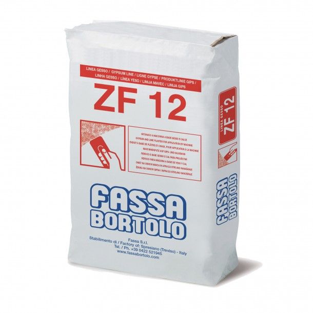 Reboco à Base de Gesso ZF 12 25Kg Fassa Bortolo Reboco à Base de Gesso ZF 12 25Kg Fassa Bortolo