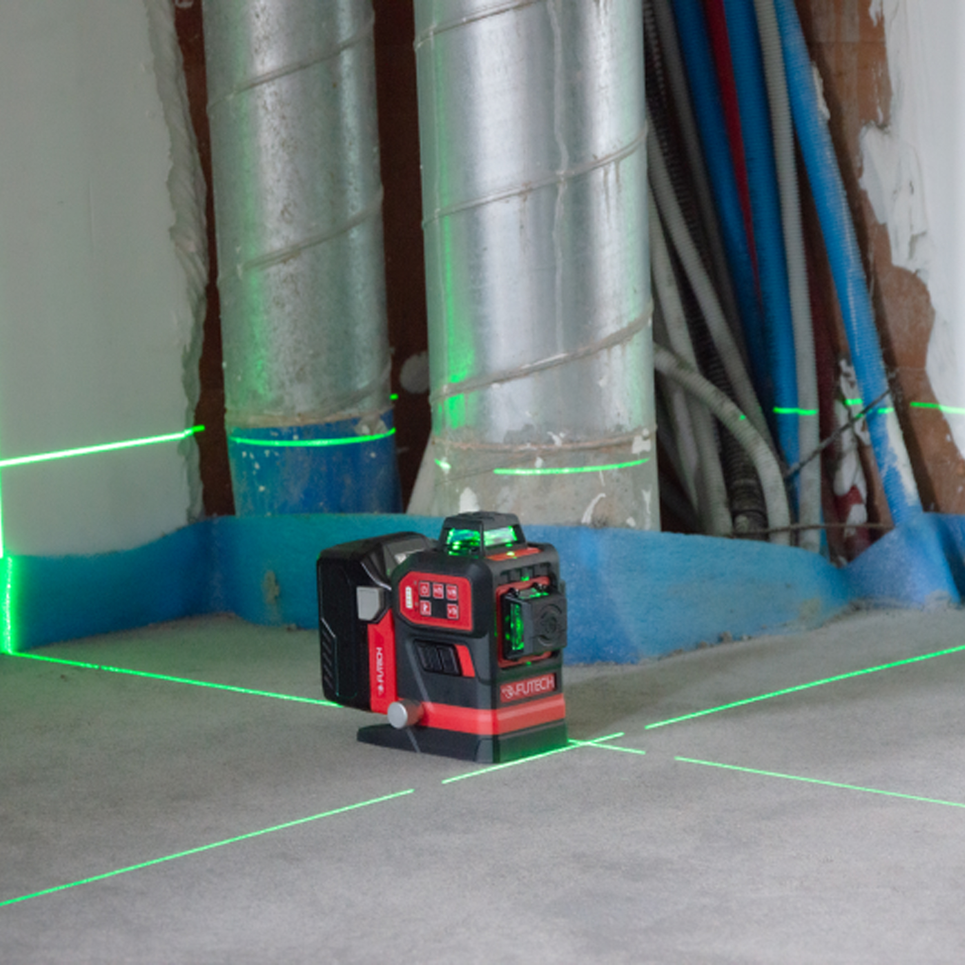 Nível a Laser Verde 2x120M Multicross 3D 18V Max Futech