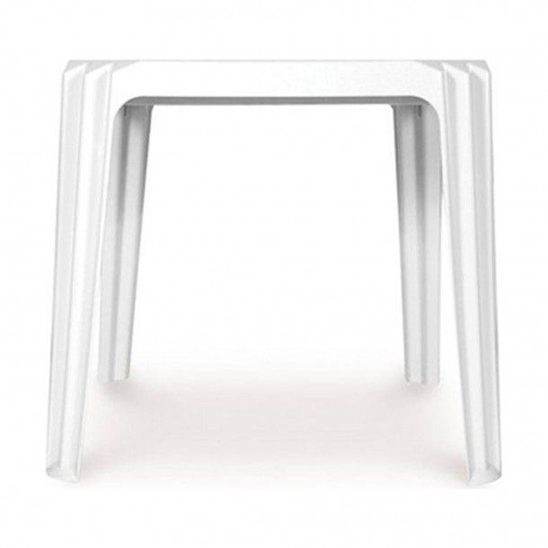 Mesa de Jardim Resina Viana Branca 75x75cm Mesa de Jardim Resina Viana Branca 75x75cm