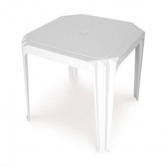 Mesa de Jardim Resina Viana Branca 75x75cm
