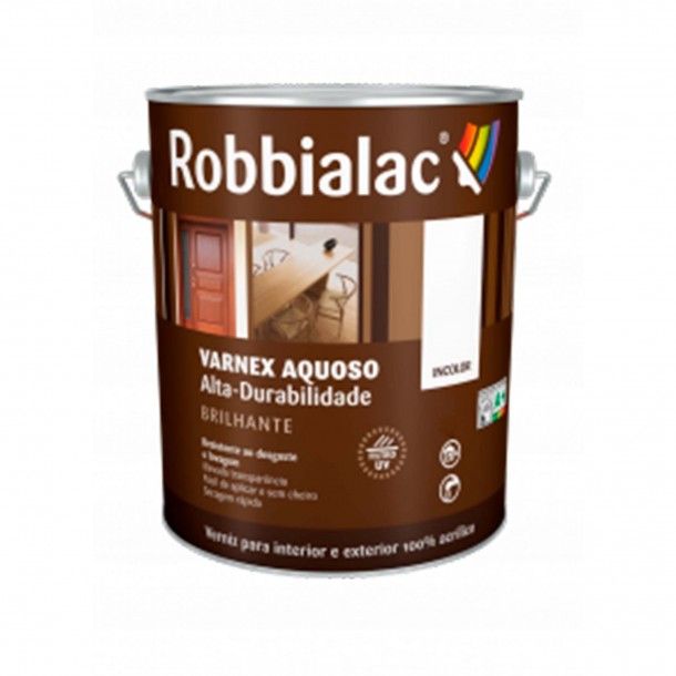 Varnex Aquoso Alta-Durabilidade Brilhante 750ml Robbialac Varnex Aquoso Alta-Durabilidade Brilhante 750ml Robbialac