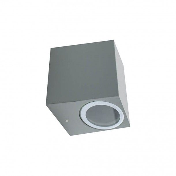 Aplique de Parede LED Saliente Quadrado IP54 Cinza 1XGU10 Maxled Aplique de Parede LED Saliente Quadrado IP54 Cinza 1XGU10 Maxled