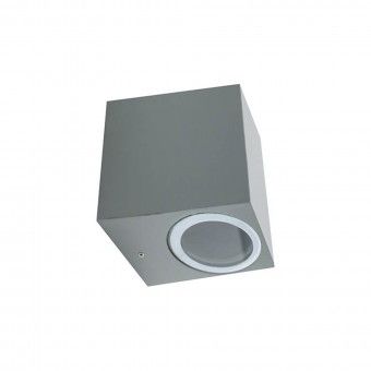 Aplique de Parede LED Saliente Quadrado IP54 Cinza 1XGU10 Maxled