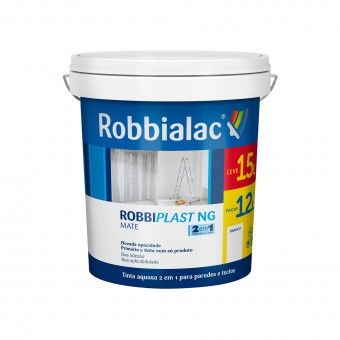 Tinta Robbiplast NG 2 em 1 Branco Mate 12+3L Robbialac