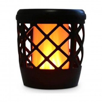 Candeeiro Solar Efeito Fogo Recarreg�vel USB