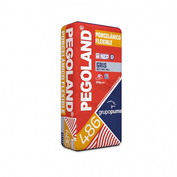Cimento Cola Pegoland Porcelânico Flexível C2TE Cinza 25Kg Puma Cimento Cola Pegoland Porcelânico Flexível C2TE Cinza 25Kg Puma