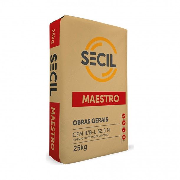 Cimento Secil CEM II/B-L 32,5N 25Kg Cimento Secil CEM II/B-L 32,5N 25Kg
