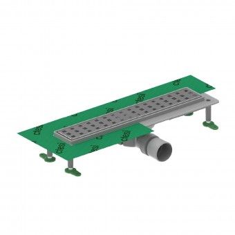 Canalete de Duche com Grelha 600x60mm Quadriculada Flow Square