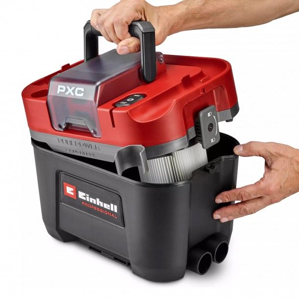 Aspirador Sólidos e Líquidos a Bateria 18V 10L TP-VC 18/10 Li BL L-Solo Einhell Aspirador Sólidos e Líquidos a Bateria 18V 10L TP-VC 18/10 Li BL L-Solo Einhell