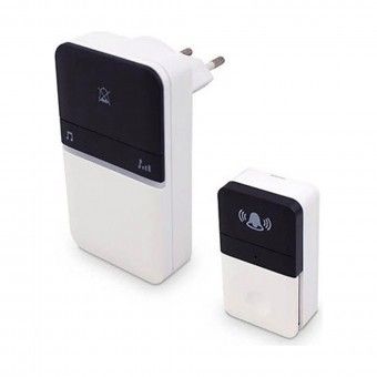 Campainha Sem Fios de Tomada com Comando 220V 100M IP44 PC Campainha Sem Fios de Tomada com Comando 220V 100M IP44 PC