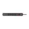 Extens�o 4 Tomadas com Interruptor e USB Preta