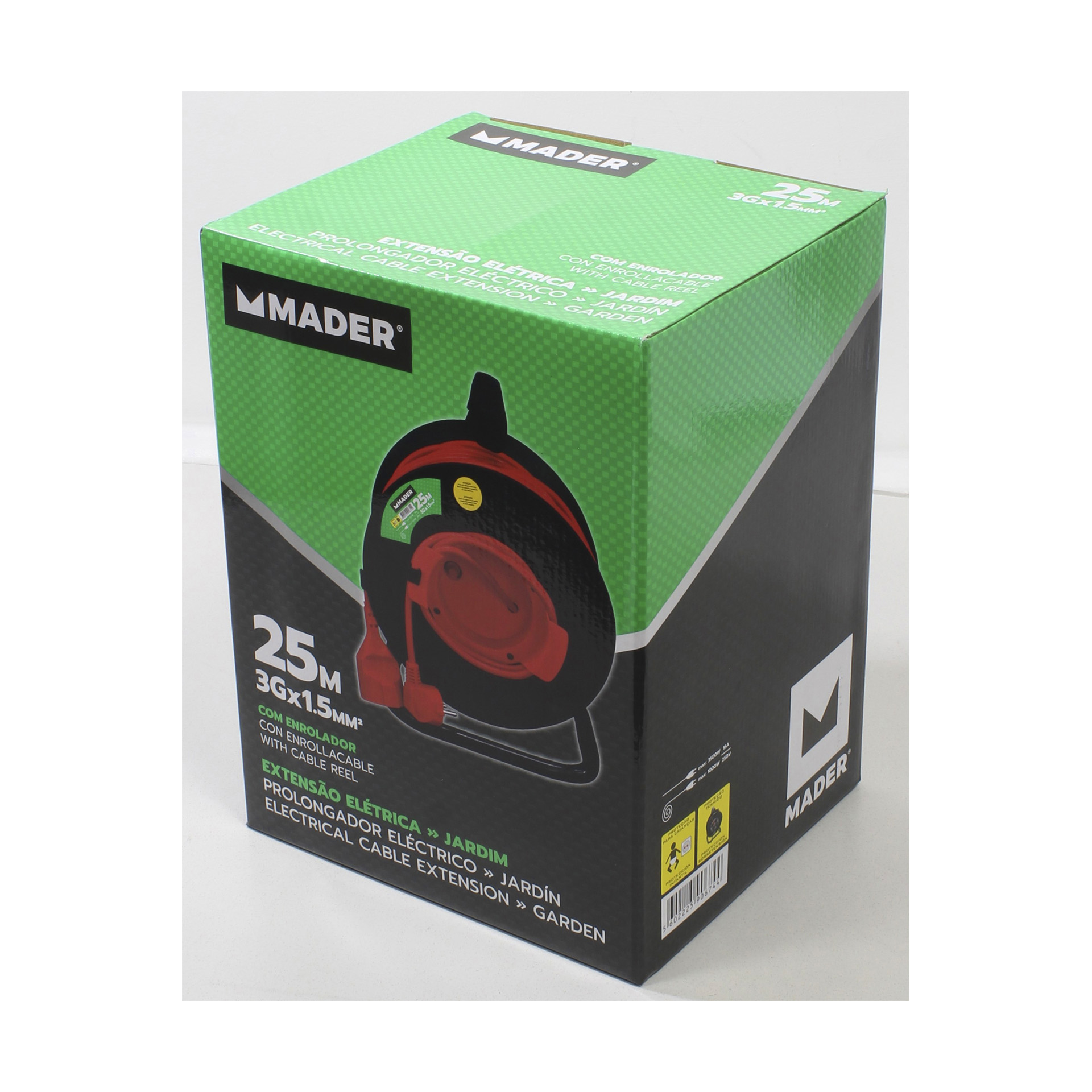 Extensão Elétrica com Enrolador de Exterior 25M