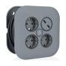 Enrolador e Extens�o com 3 Tomadas e USB 5M