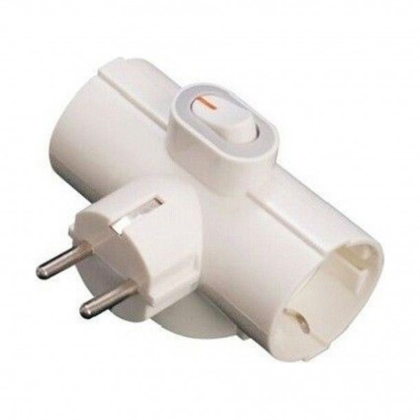 Ficha Tripla com Interruptor 16A