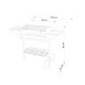 Barbecue a Carv�o Berlinda com Rodas 60x42x86cm