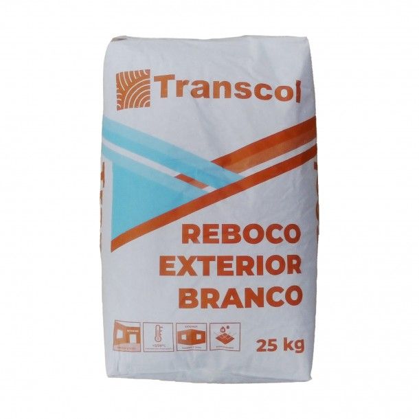 Reboco Exterior Branco Transcol 25Kg Reboco Exterior Branco Transcol 25Kg