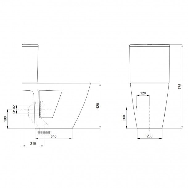Sanita Compacta Ruby Vortex 63 D/D Sanitana Sanita Compacta Ruby Vortex 63 D/D Sanitana