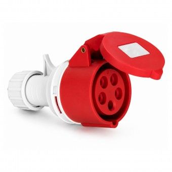 Ficha Industrial 3P+N+T F�mea IP44 32A 380V Vermelha